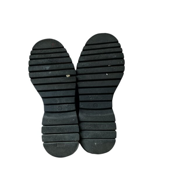 Clizia Leather Burgundy "Sierra" Platform Mules Leather Chunky Platform Size 39 - Picture 8 of 9